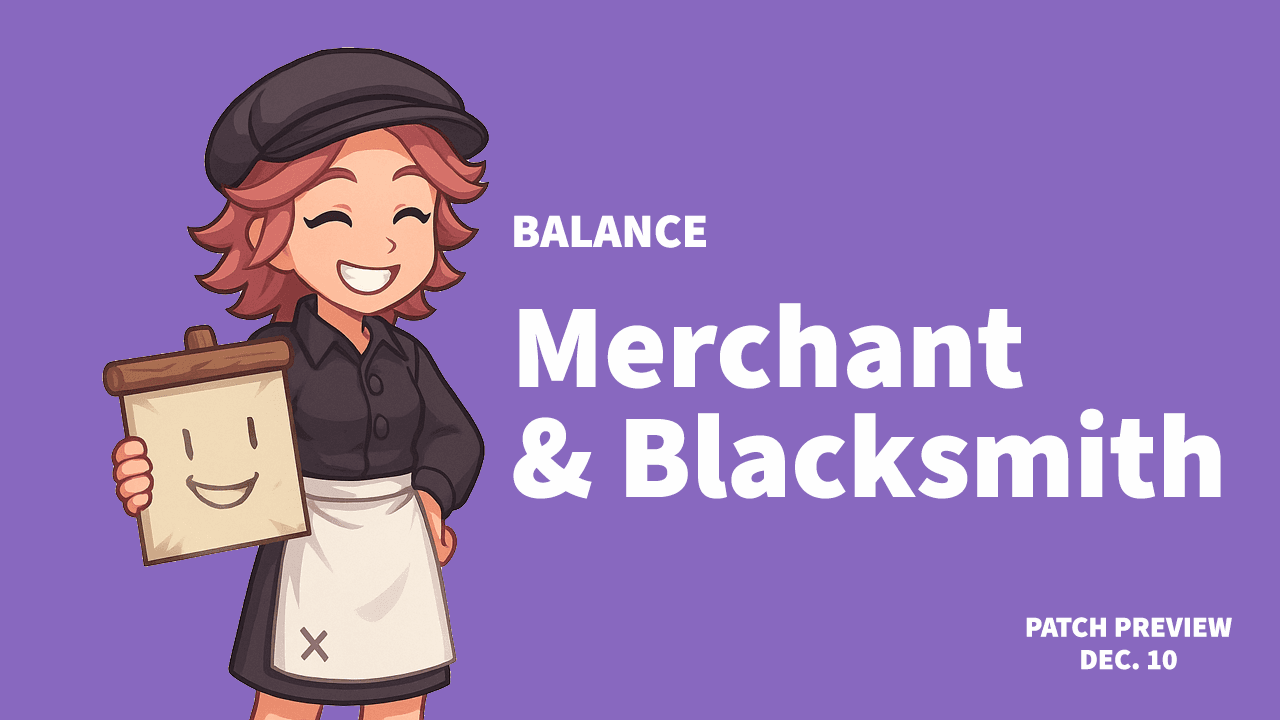 Atualização: Merchant, Blacksmith & Whitesmith